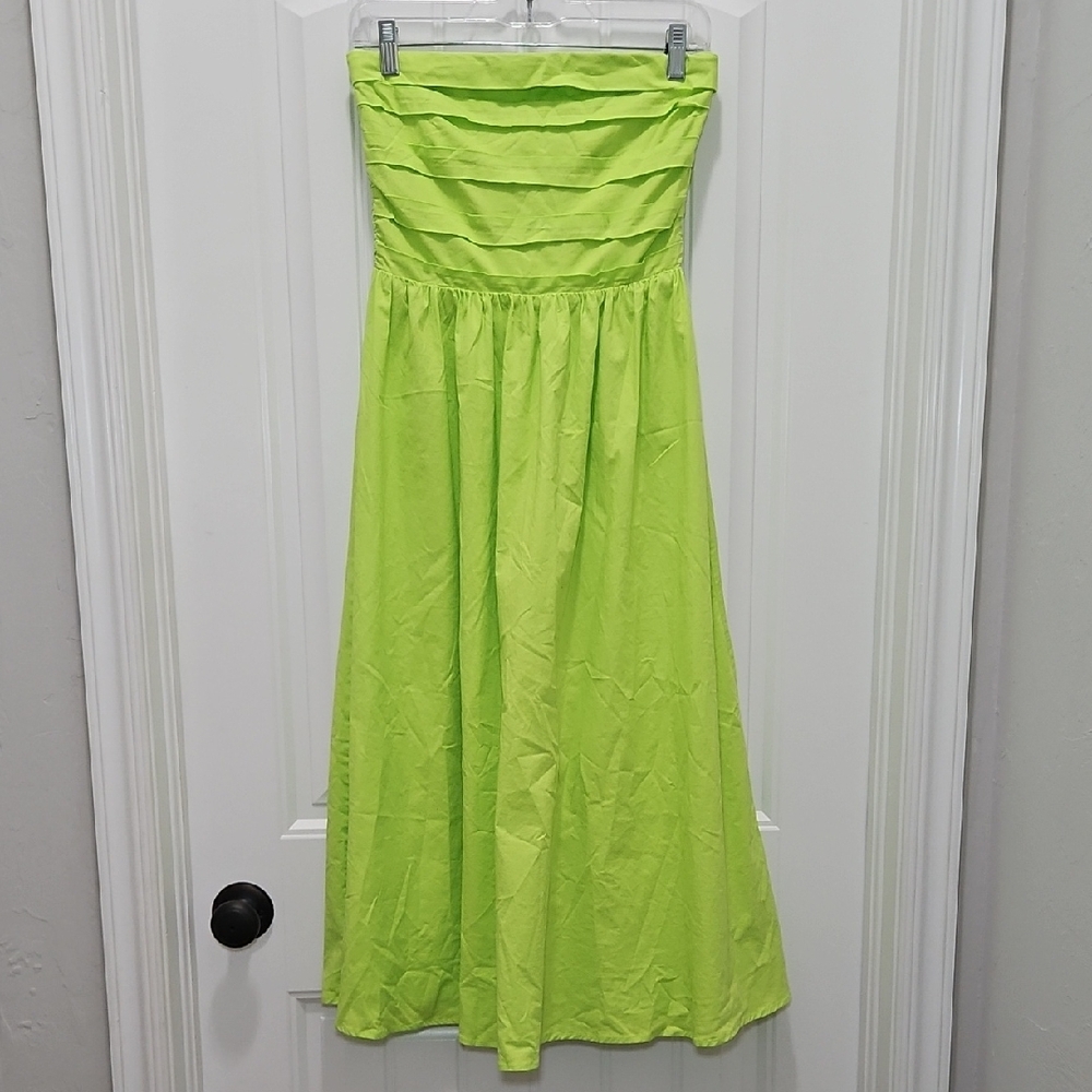 Wayf Strapless Midi Dress - Picture 2 of 9